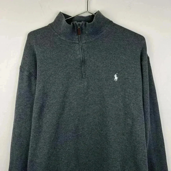 Polo Ralph Lauren Zip-Up Sweatshirt – Estate Rib – Gray  XXL - Picture 2 of 5